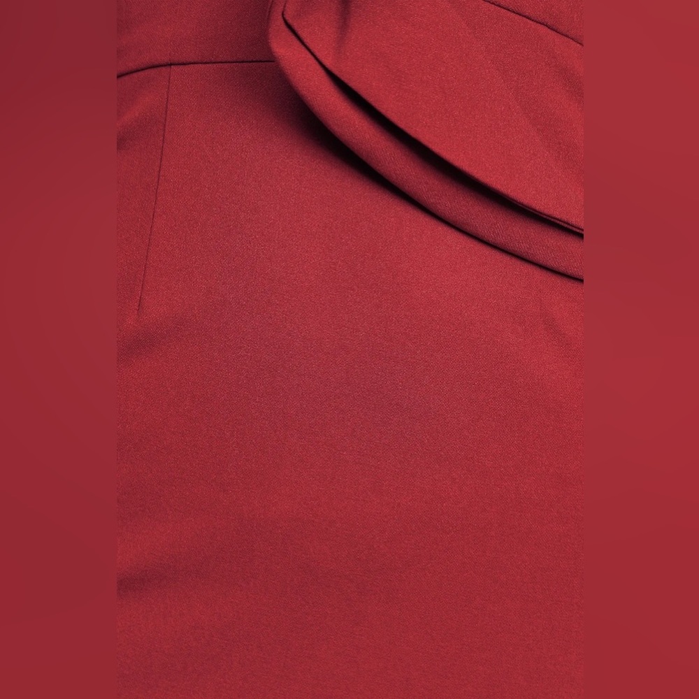Lulu's Red Asymmetrical Ruffled Bodycon Dress - Picture 4 of 4